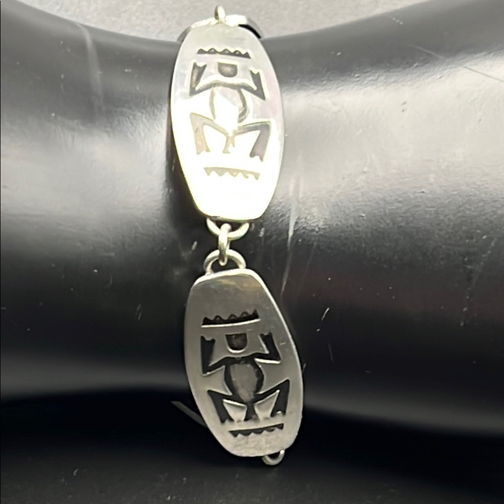 Jörgen Jensen Pewter frog bracelet 7.5 inches 
Denmark 170A